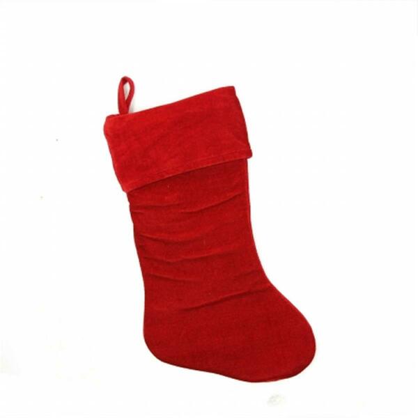 Northlight Seasonal Traditional Solid Red Velvet Christmas Stocking 31755163
